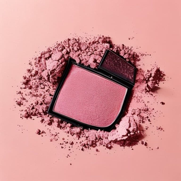 Palette de fards rose poudré