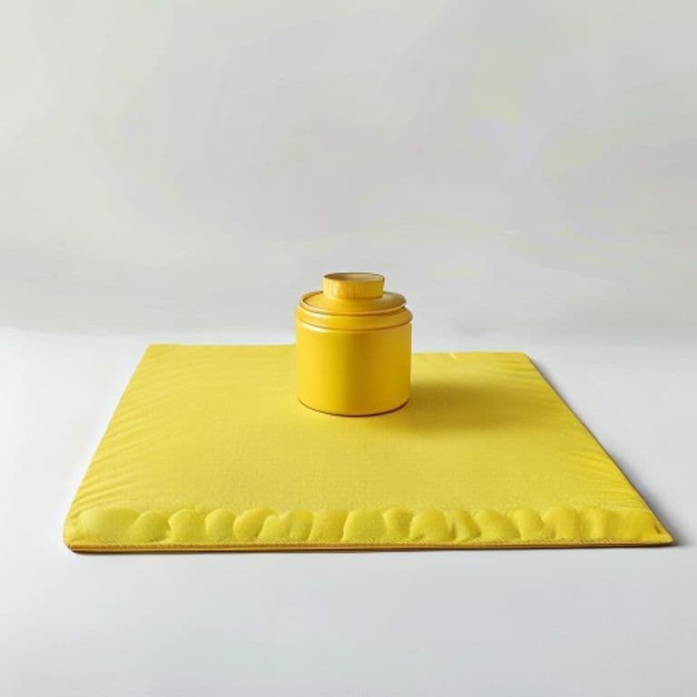 Tapis d'éveil jaune moutarde