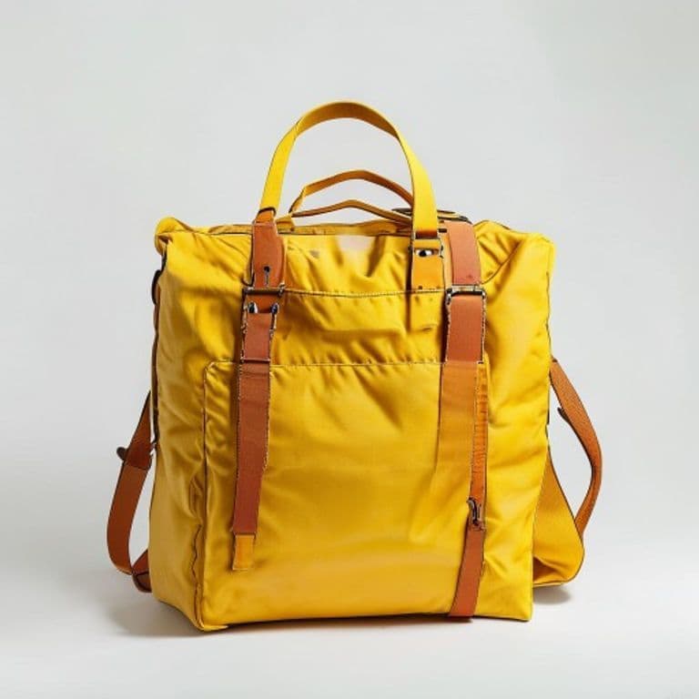 Sac à langer jaune moutarde