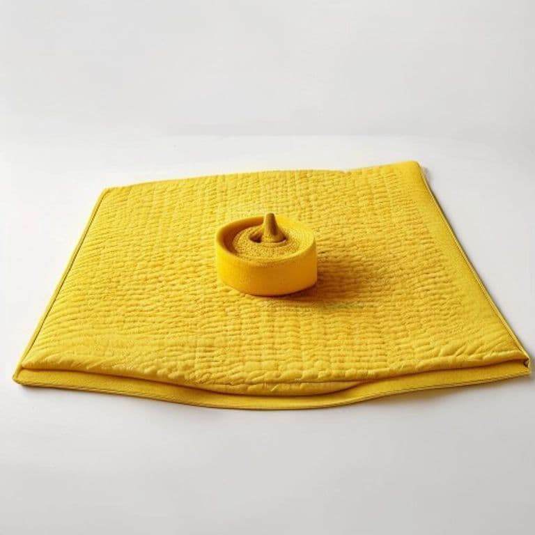 Tapis à langer jaune moutarde