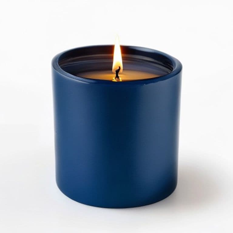 Bougie LED bleu marine