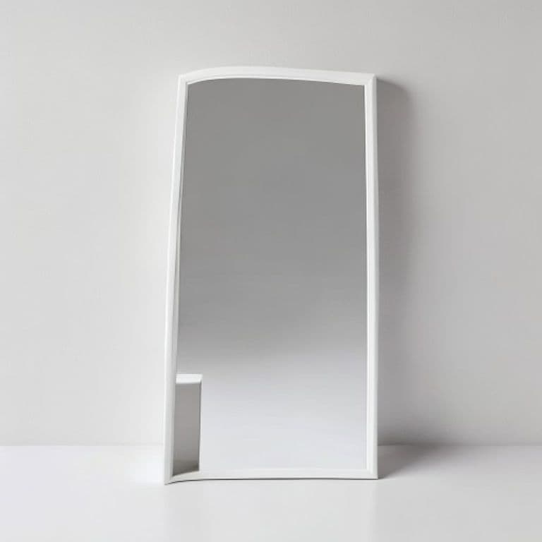 Miroir sur pied blanc 50x70