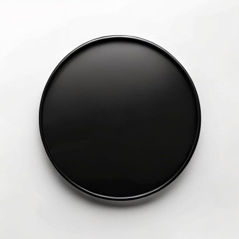Miroir rond noir Ø60