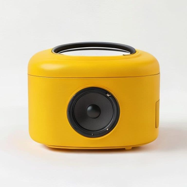 Enceinte Bluetooth jaune moutarde