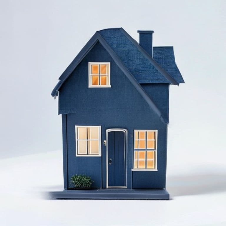 Maison de poupée bleu marine