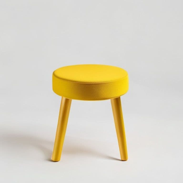 Tabouret jaune moutarde