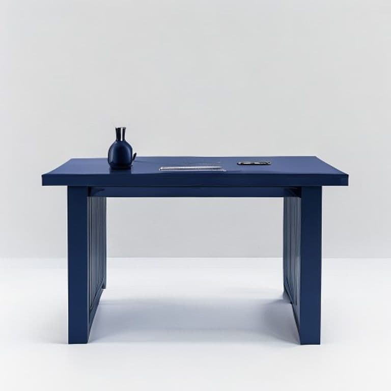 Bureau d'angle bleu marine