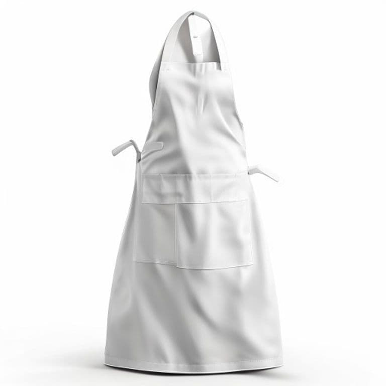 Tablier de ménage blanc