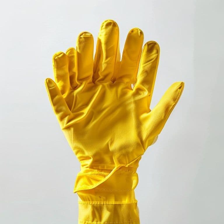 Gants de ménage jaune moutarde