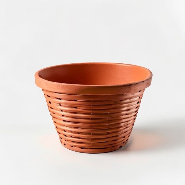 Panier à linge terracotta