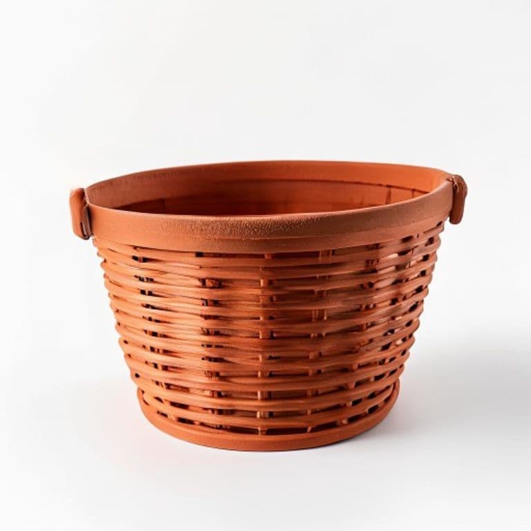 Panier à linge Élégance terracotta