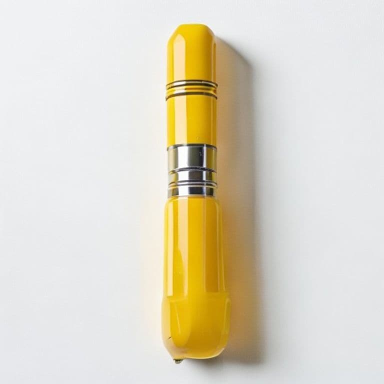 Lot de stylos jaune moutarde