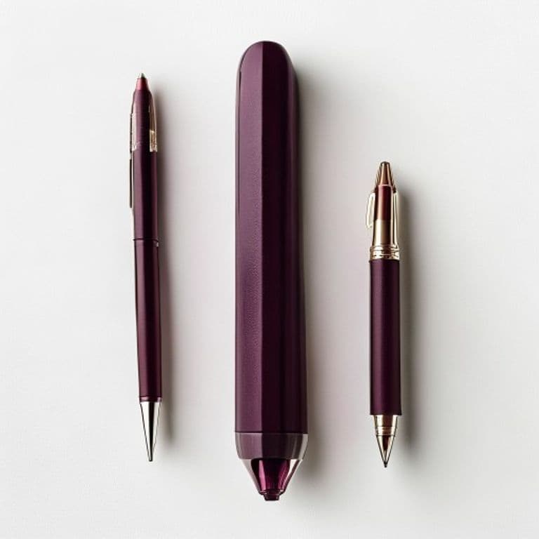 Lot de stylos bordeaux