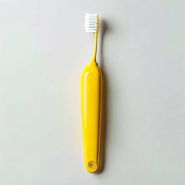 Brosse à dents électrique jaune moutarde