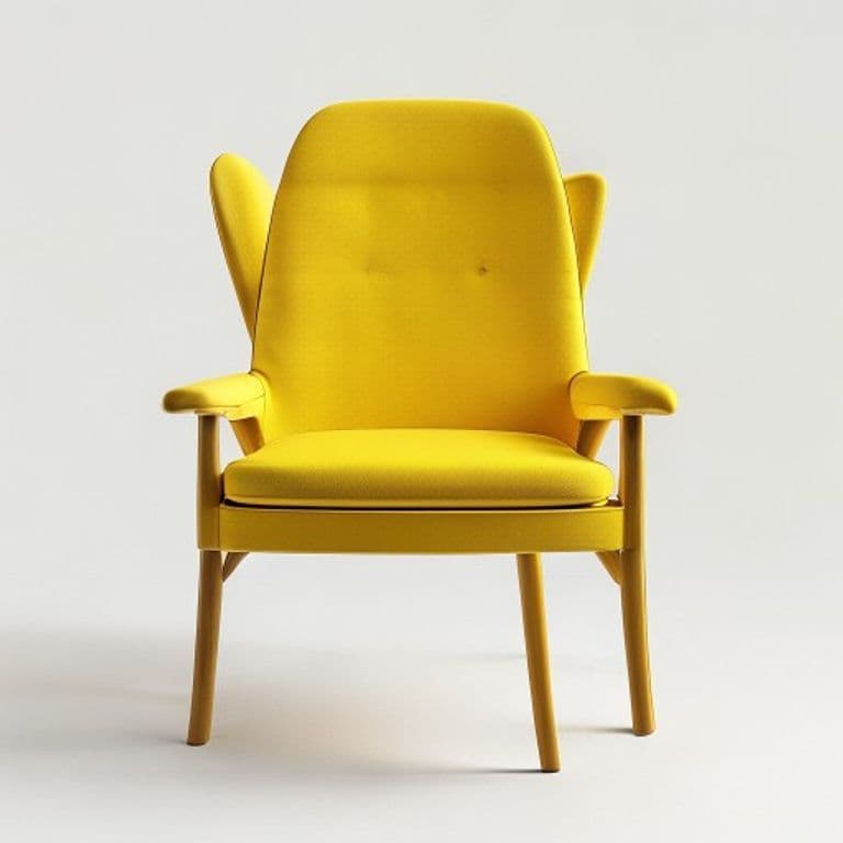 Chaise de jardin jaune moutarde