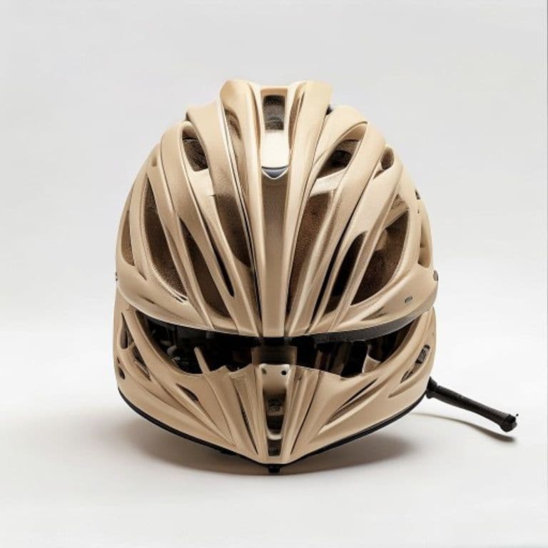 Casque de vélo beige